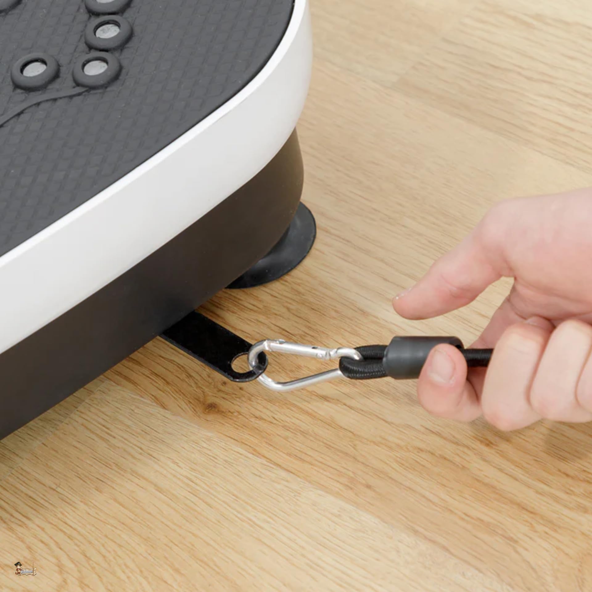 BricoLoco.com Plataforma Vibratoria de Entrenamiento para Ejercicio en casa con Accesorios y Guía de Ejercicios para Fitness en Casa con Bandas elásticas. Tonifica, masajea y relaja.
