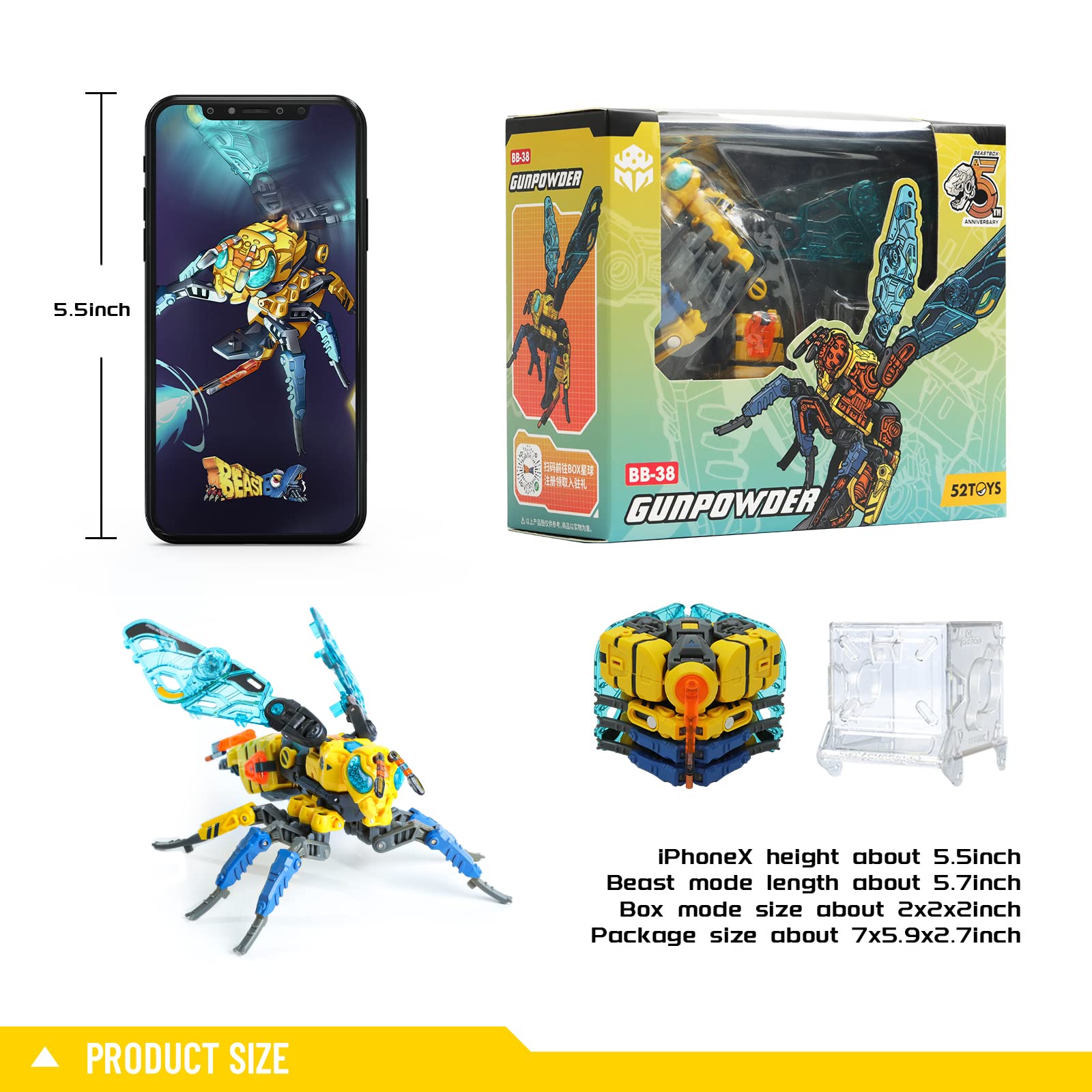52TOYS Beastbox RHINCODON Walhai – Transformations-Spielzeug, Actionfigur, 11,4 Cm, Mit Aufbewahrungsbox, Für Sammler Ab 15 Jahre