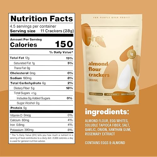 Vista 29 de Real Phat Foods - Galletas de harina de almendras y romero - Galletas keto bajas en carbohidratos y sin gluten - Paquete de 3 (romero)