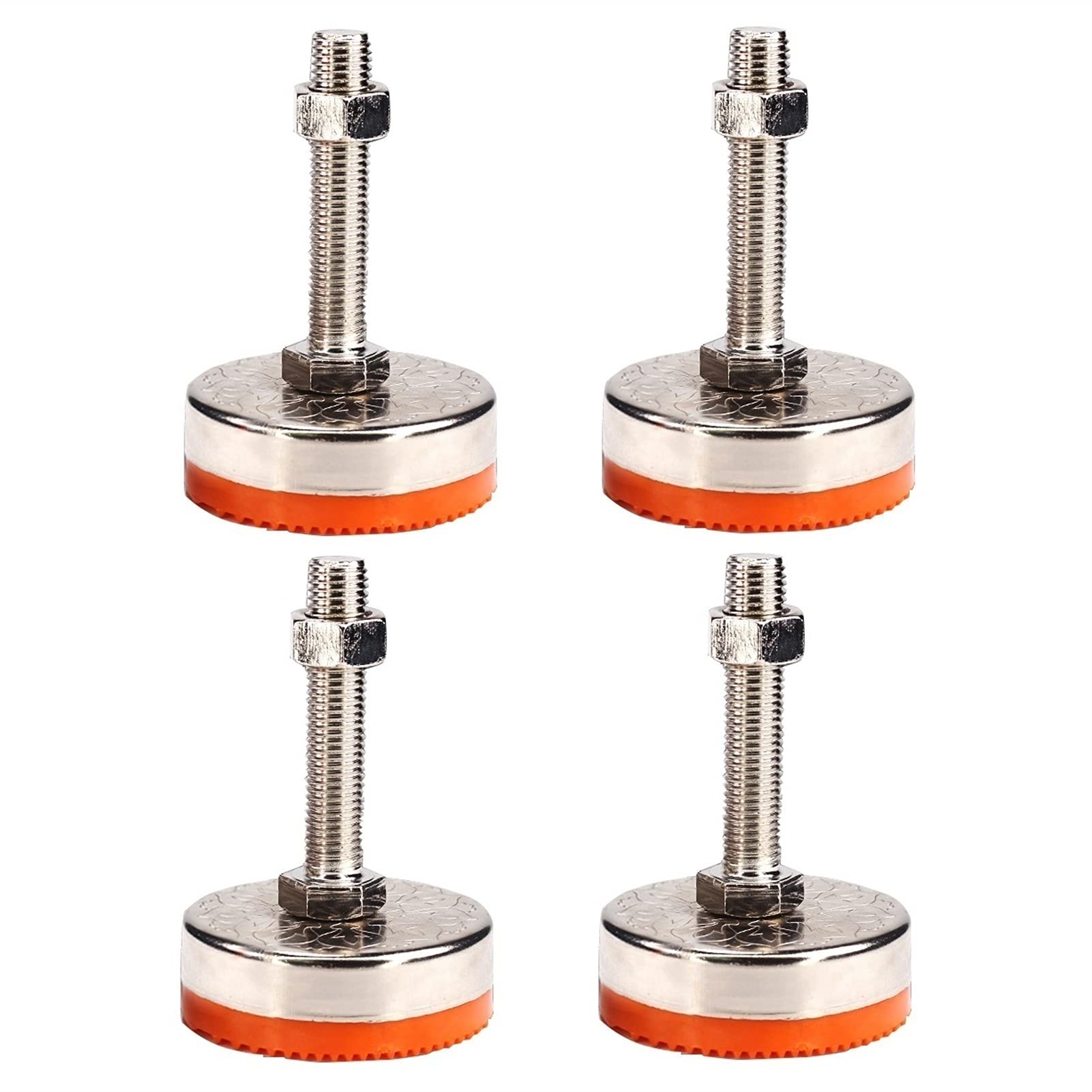 pies ajustables Pies niveladores, 4 pies ajustables de alta resistencia, niveladores de muebles con rosca M16 for gabinete de banco de trabajo de máquina, capacidad de carga de 200 kg(D80xM16x100)