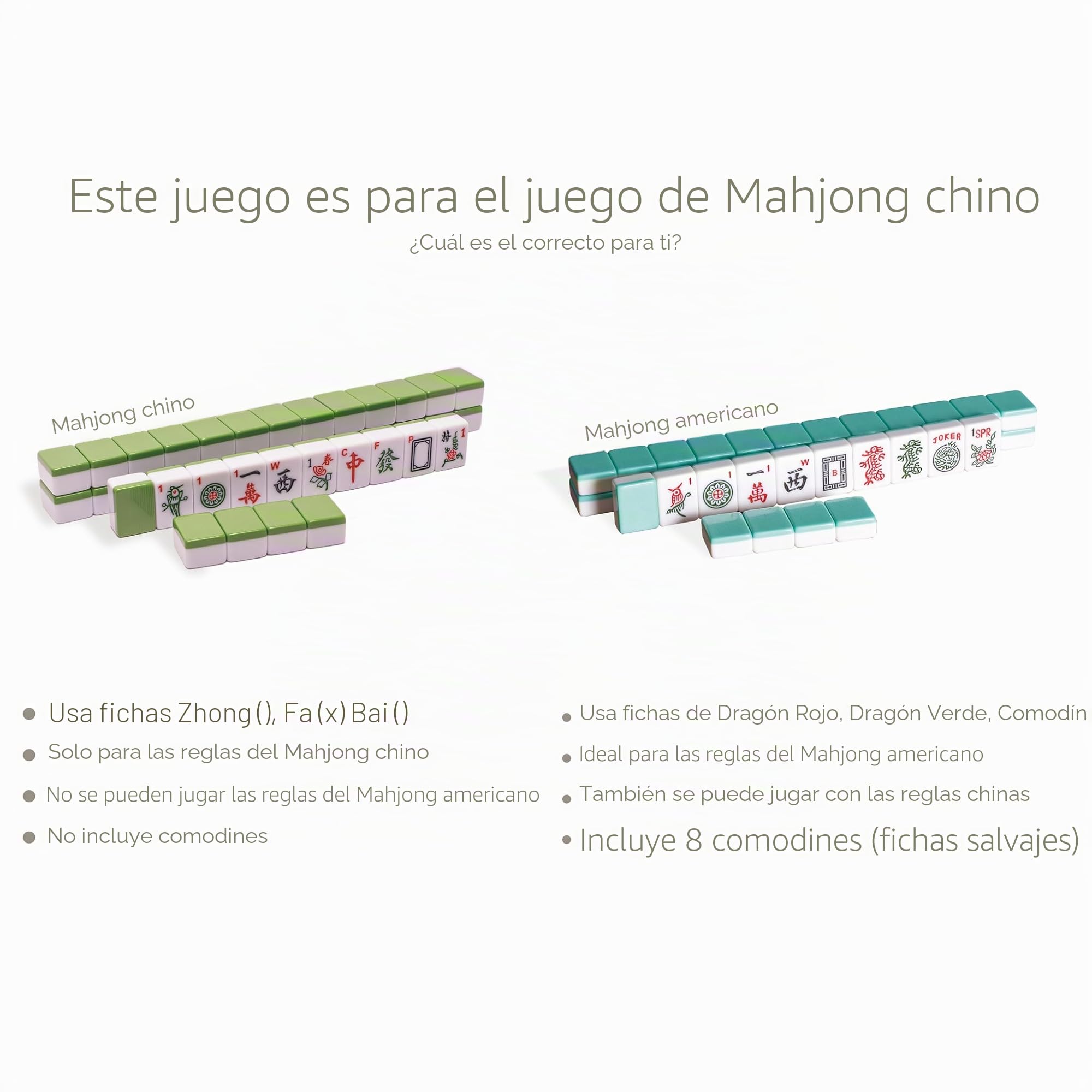 Yellow Mountain Imports Set de Mahjong Chino Oasis de Bambú con 146 Fichas Pequeñas y Estuche de Vinilo Rojo — Solo para Estilo de Juego Chino [「竹林綠洲」中國麻將]