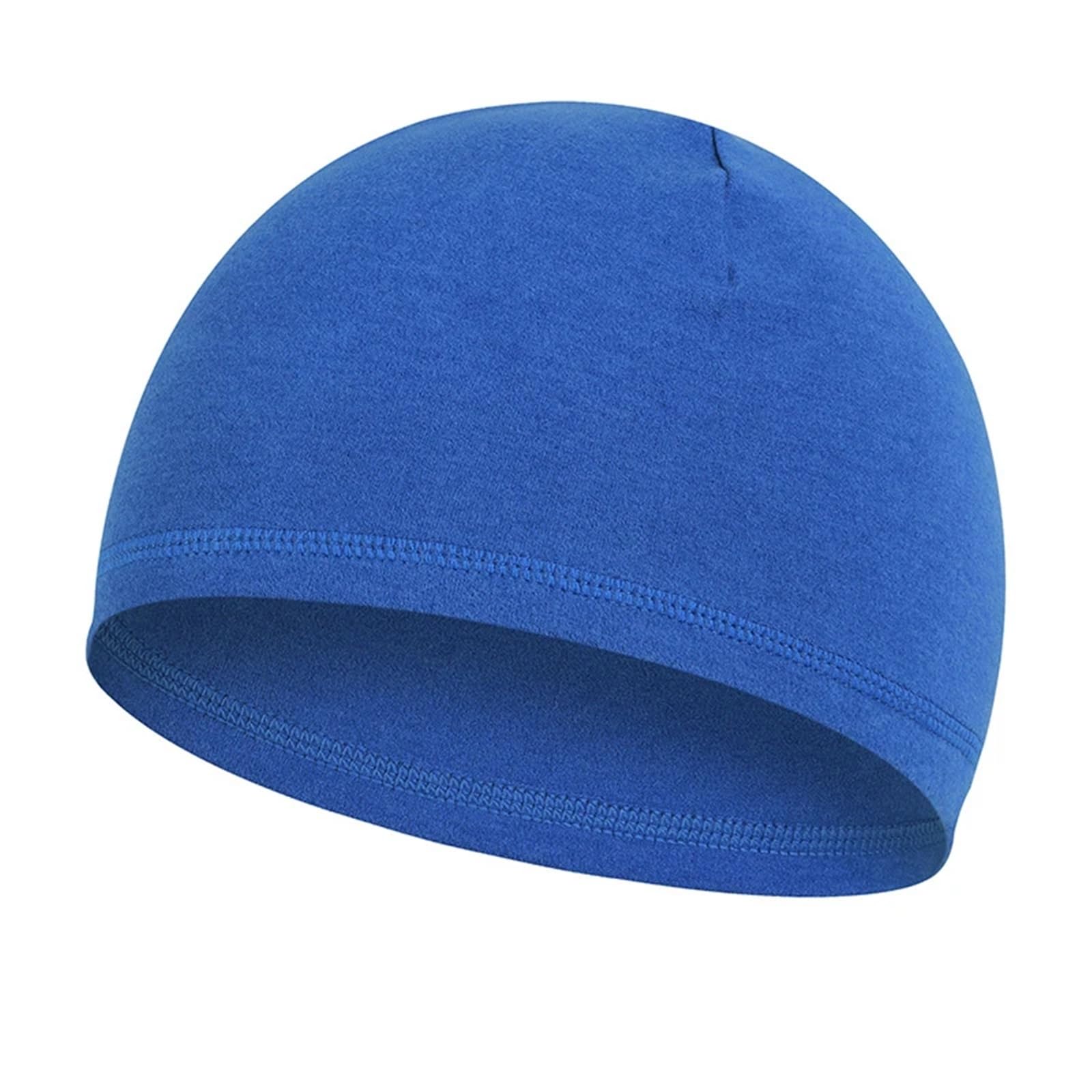 Berretto da ciclismo 2 pezzi berretto tinta unita for uomo donna inverno campeggio esterno elastico sportivo cappello caldo fodera for casco sci in peluche per Ciclismo(Light Blue)