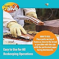 Vista 5 de Empanadas de polen para abejas melíferas - 2 libras (2x1 libra) de alimento para abejas con 15% de polen real de EE. UU., dosis completa