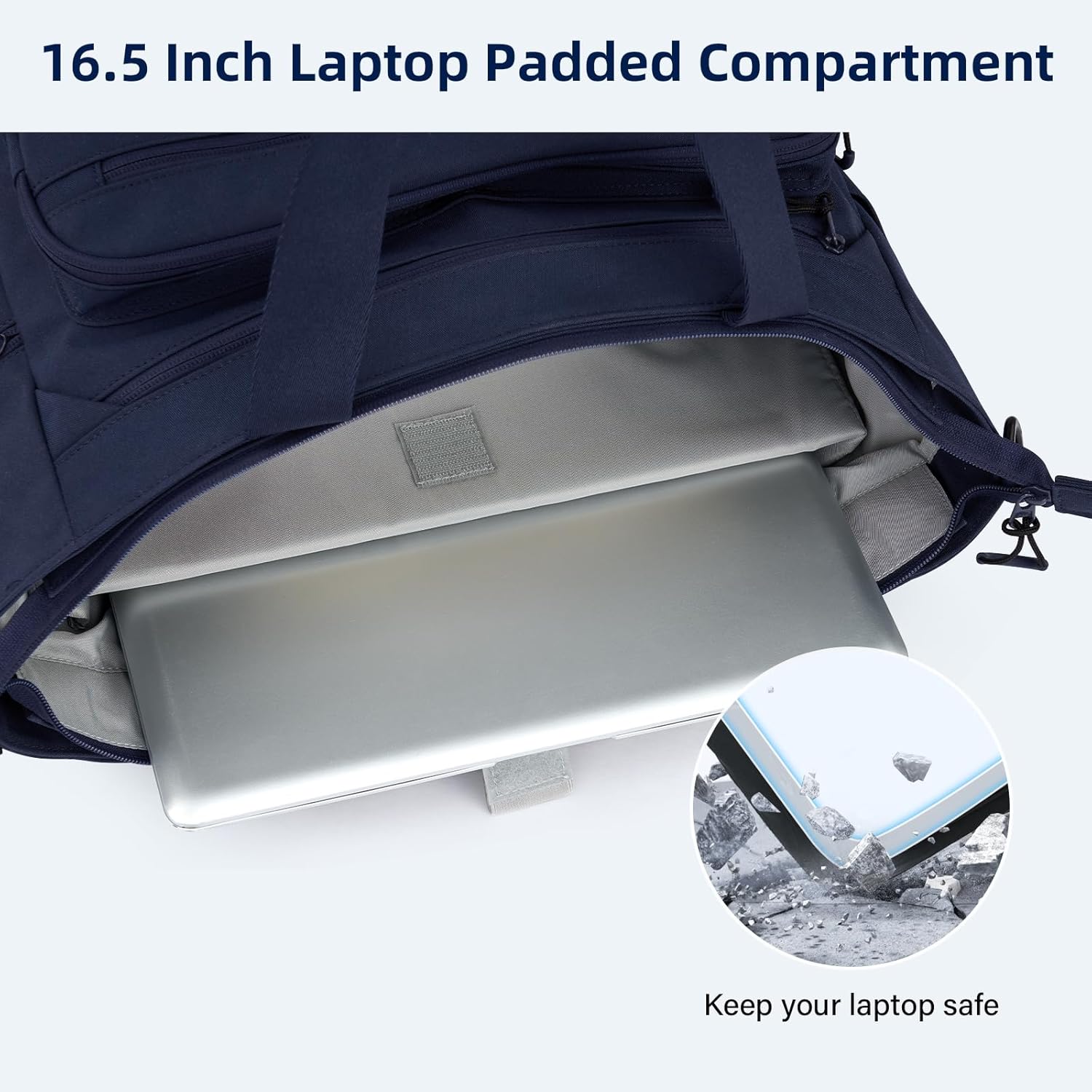 Travel Tote Bags for Women Extra Large Canvas Laptop Tote Bag with Zipper Pockets Luggage Sleeve - Image 4