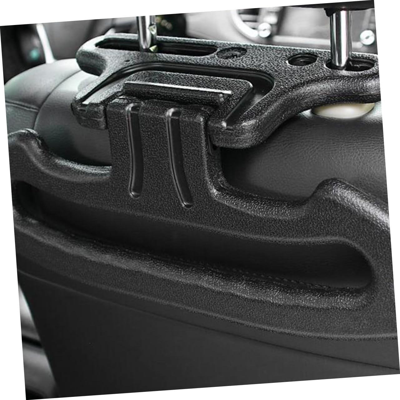 FAVOMOTO Car Seat Coat Hanger Hook for Clothes Vehicle Safety Handrail Organizer for Bags Purses and Coats Material Easy to Install Black