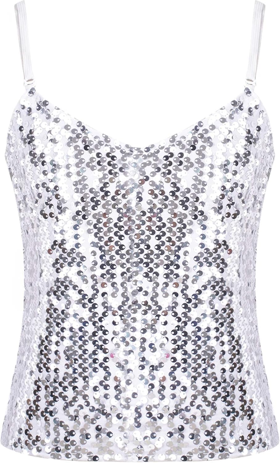 Girls Sequin Jazz Modern Dance Tops Camisole Tank Top Cami Shirts Fancy Vest Gymnastic Tees Shirts Dancewear