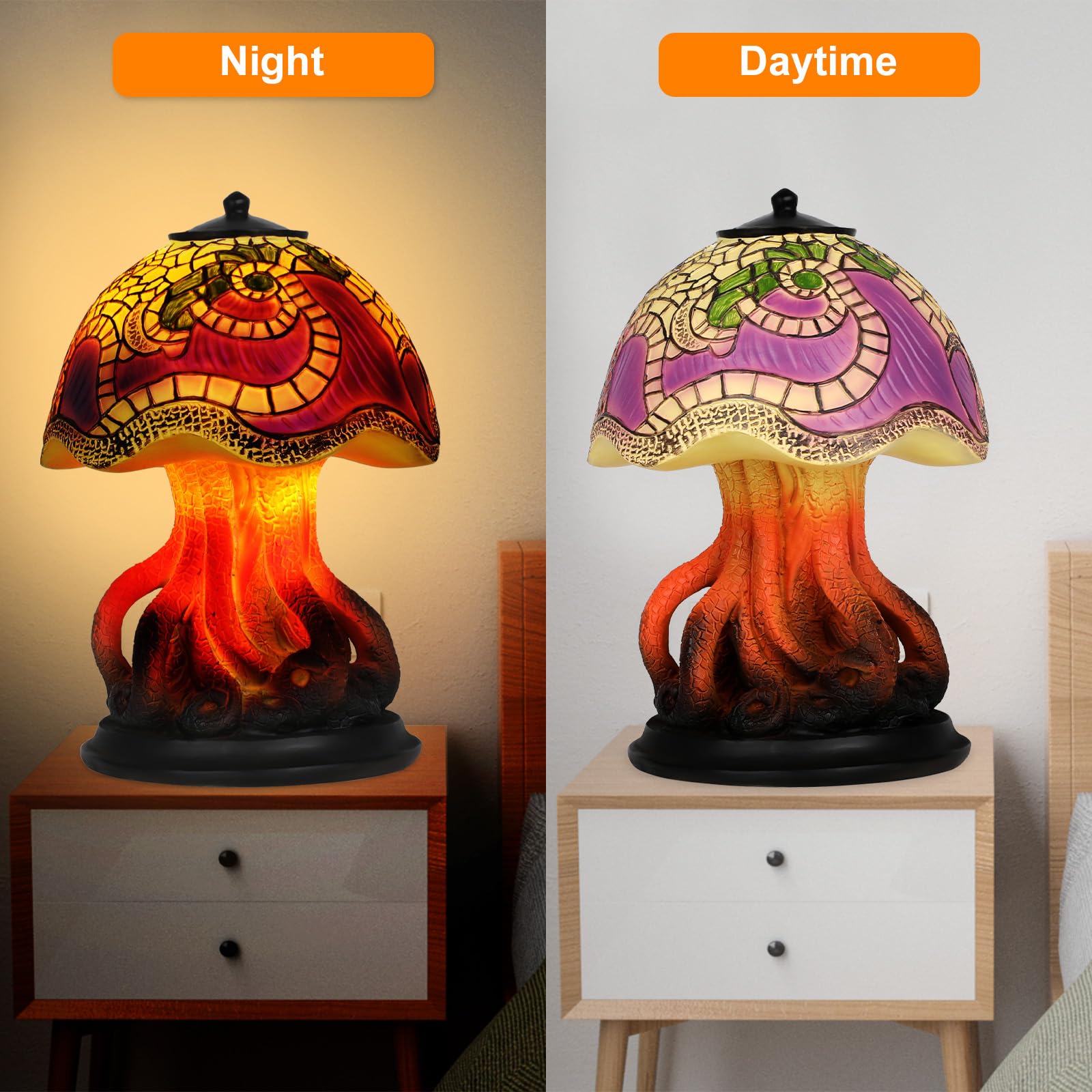 Amazon.co.jp : Lyxaof マッシュルームテーブルランプ レトロペイン