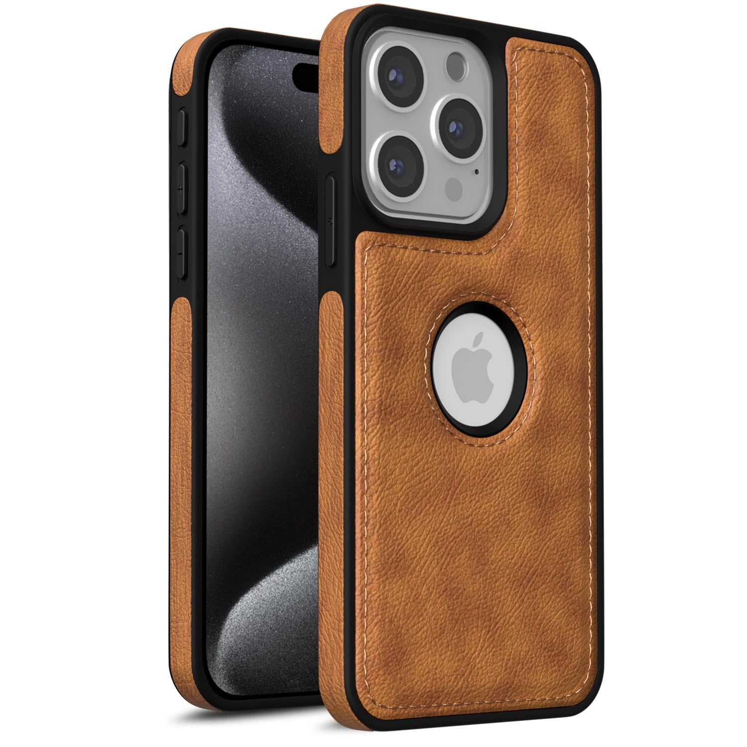 Pikkme Back Cover | Flexible Pu Leather | Full Camera Protection | Raised Edges | Super Soft-Touch | Bumper Case for iPhone 15 Pro Max (Brown) (B0CL5B5LHP) Amazon Price History, Amazon Price Tracker