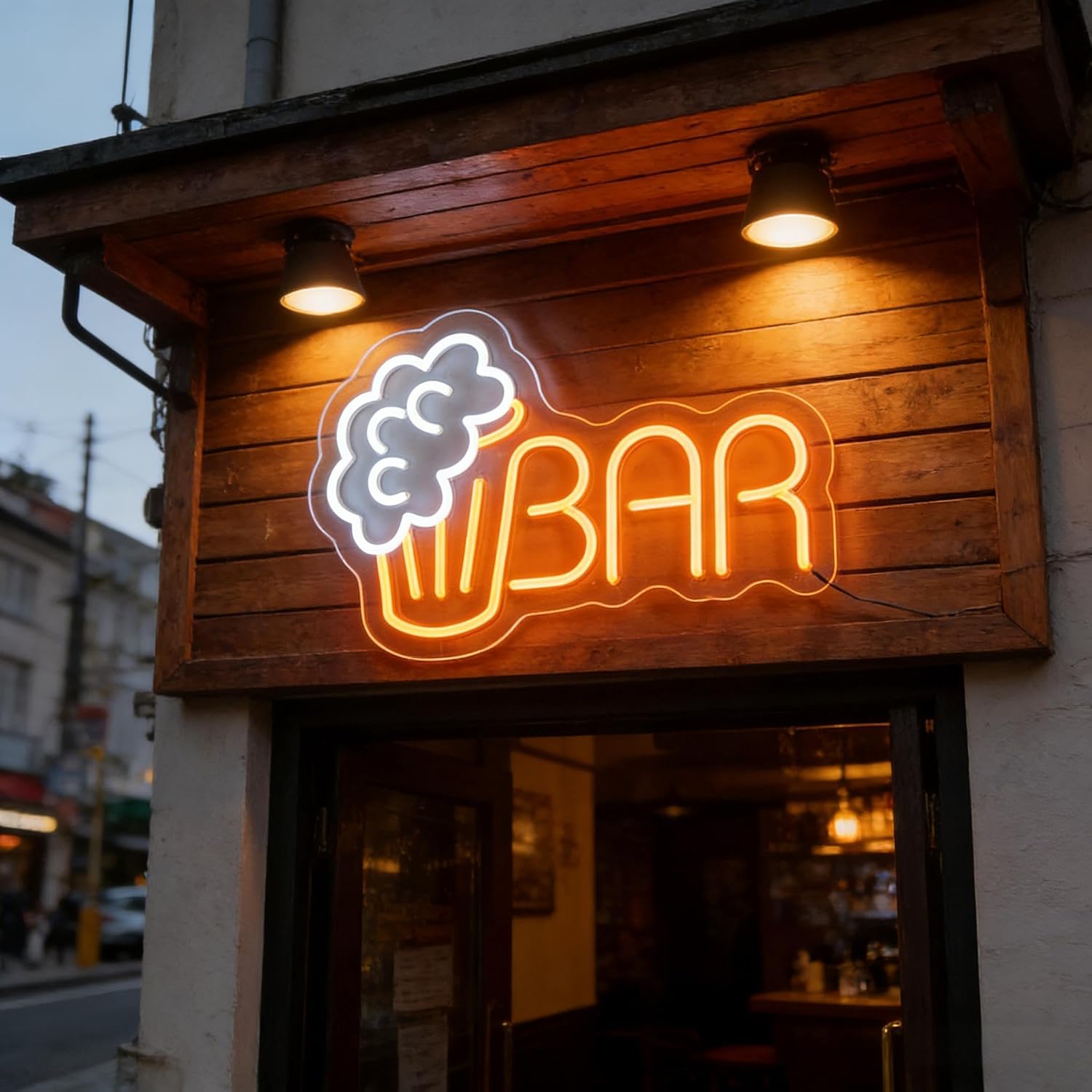 Business Neon Sign Light Up Letters Led Sign for Wall Decor Door Signs Led Decorative Night Signs Decorations for Billboard Signboard Display Grand Opening Gift 16Inch (Bar) - Image 3