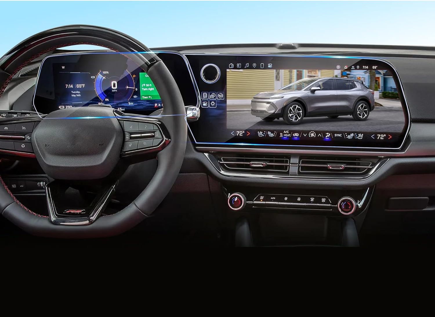 2025 Equinox EV Screen Protector For 2024 2025 2026 Chevy Equinox EV Screen Protector (17.7" Navi and 11" Dash) for 2025 2026 Chevy Equinox EV (LT/RS) Accessories Tempered Glass Anti Scratch