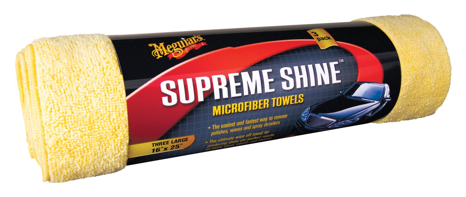 Serviettes en microfibre Meguiar's X2020-12pk pour faire briller votre voiture le week-end