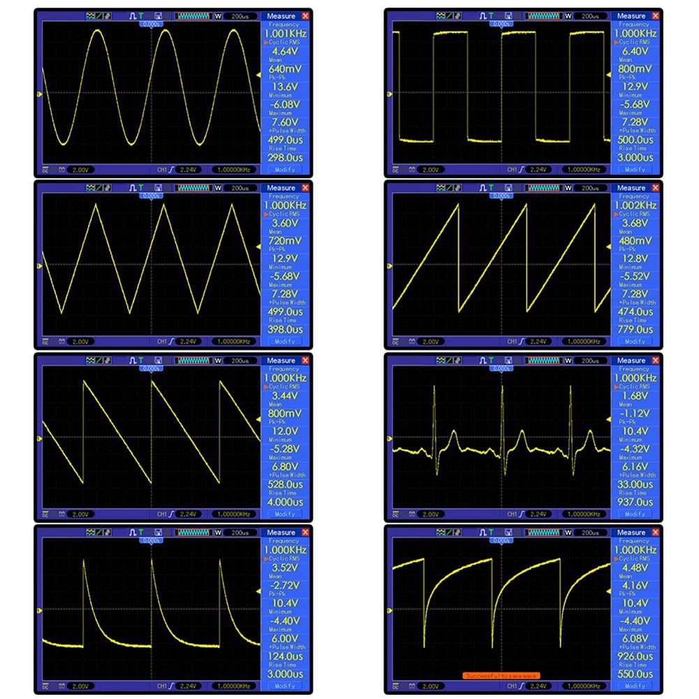 FG-200 DDS Fonction Générateur de Signal Compteur de Fréquence 0,01 Hz - 500 KHz Source de Signal Sinus + Carré + Forme D'Onde en Dents de Scie