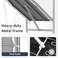 Vista 6 de GOFLAME Tabla de planchar para colocar sobre la puerta, tabla de planchar colgante con soporte de hierro y marco de metal resistente, tabla