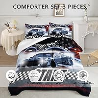 Vista 103 de Axolotl Kid Comforter Set Twin Size,Racing Car Bedding Set for Boys Girls Teen Kids Children Racing Gifts,Race Cars Quilt Bed Set with 1 Comforter 2