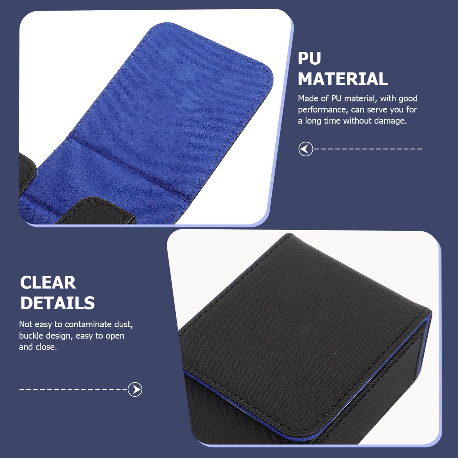 Yardwe 5 Pezzi Scatola Carte Tarocchi PU Antiscivolo Contenitore Portatile per Organizzazione e Conservazione per Giocatori e Collezionisti Carte