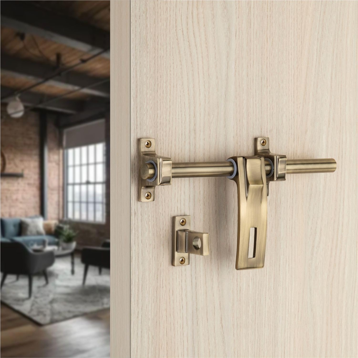 Cent Premium 12-Inch Antique Aldrop Door Bolt – Heavy Duty Zinc Alloy Door Latch for Main Doors & Bedrooms – Secure Sliding Bolt Lock with Antique Finish-image-12