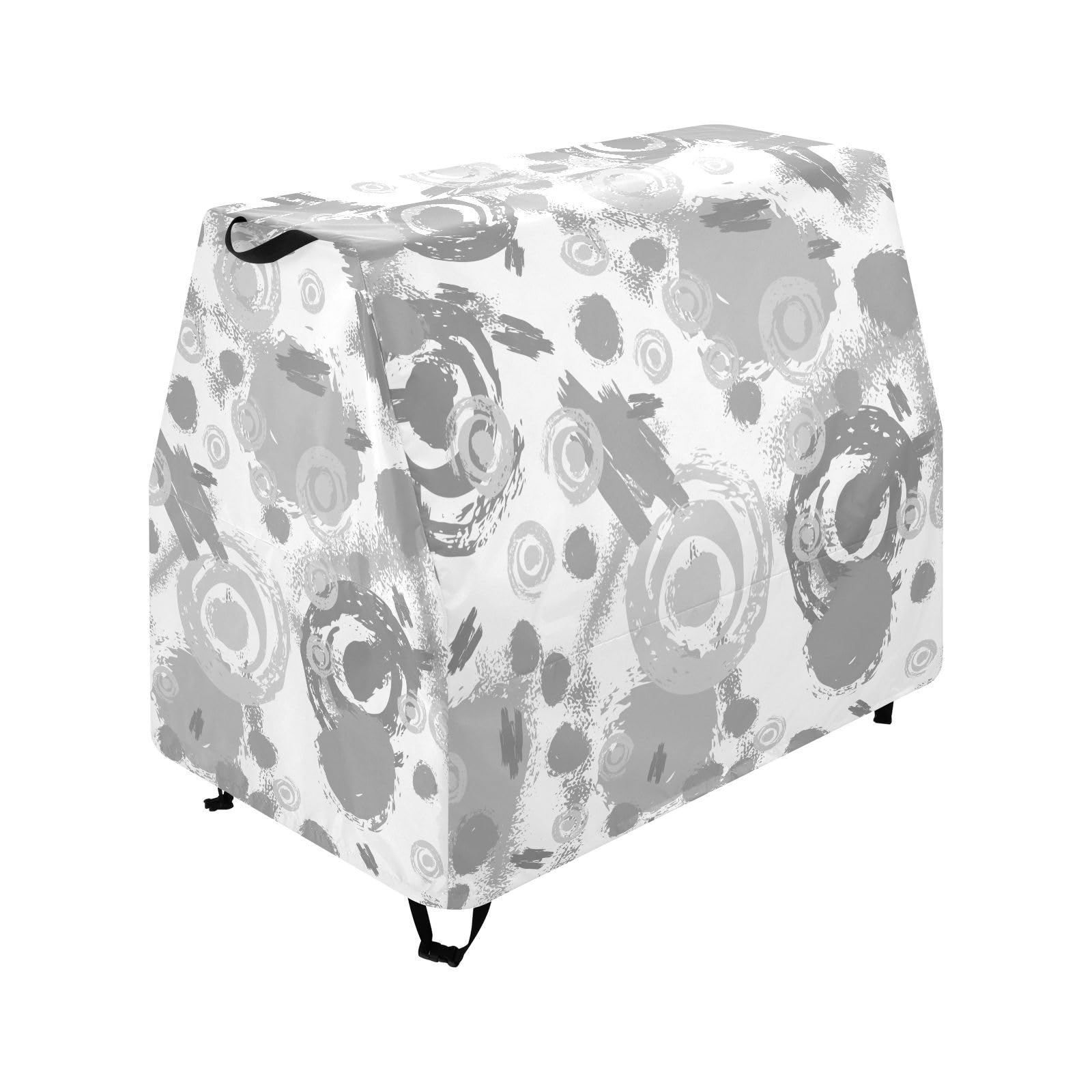 Water Table Cover Waterproof Splash Pond Cover Dust Proof Play Table Cover Anti-UV Outdoor Toys Cover Abstract Grey Circles