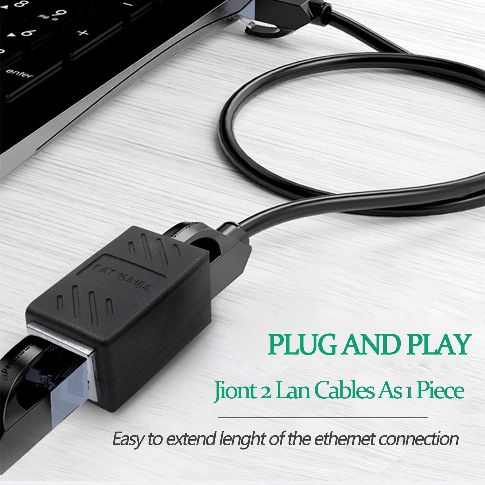 RJ45 Splitter 2 Pièces - 1 Vers 2 Ports Ethernet, Doubleur De Câble LAN Pour Cat5/Cat6/Cat7
