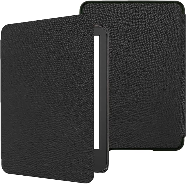 Kindle Paperwhite 6" Case 2022, TOKILO Case for All-New Kindle Paperwhite e-Readers 6"(Just For 11th Gen, 2022 Release),Ultra Lightweight Slim PU Leather Protective Cover with Auto Wake/Sleep (Black)