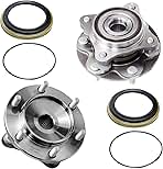 Detroit Axle - 4WD Front Wheel Bearing Hubs for Toyota 4Runner FJ Cruiser Tacoma Lexus GX460 GX470, Replacement Wheel Bearings and Hub Assembly Set, Pair Hubs
