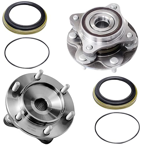 Miniatura 44 de Detroit Axle - Bujes de cojinete de rueda delantera 4WD para Ford Ranger Mazda B4000 B3000 [5-Lug] Juego de cojinetes de cubo de rueda de repuesto,