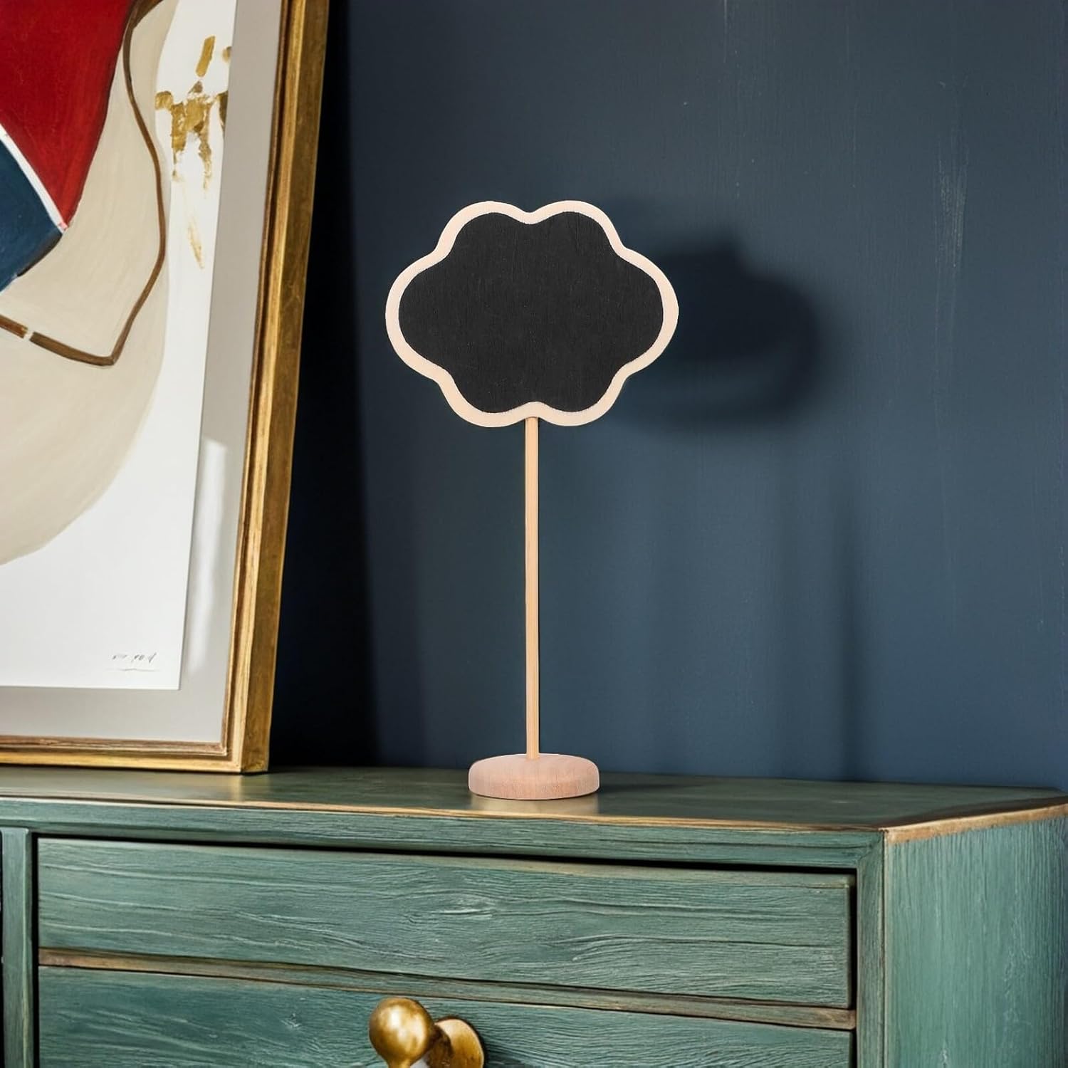 20pcs Mini Chalkboard Signs Decorative Tabletop Message Boards Cloud-Shaped Erasable Blackboard for Home Bar Counter Memo Display