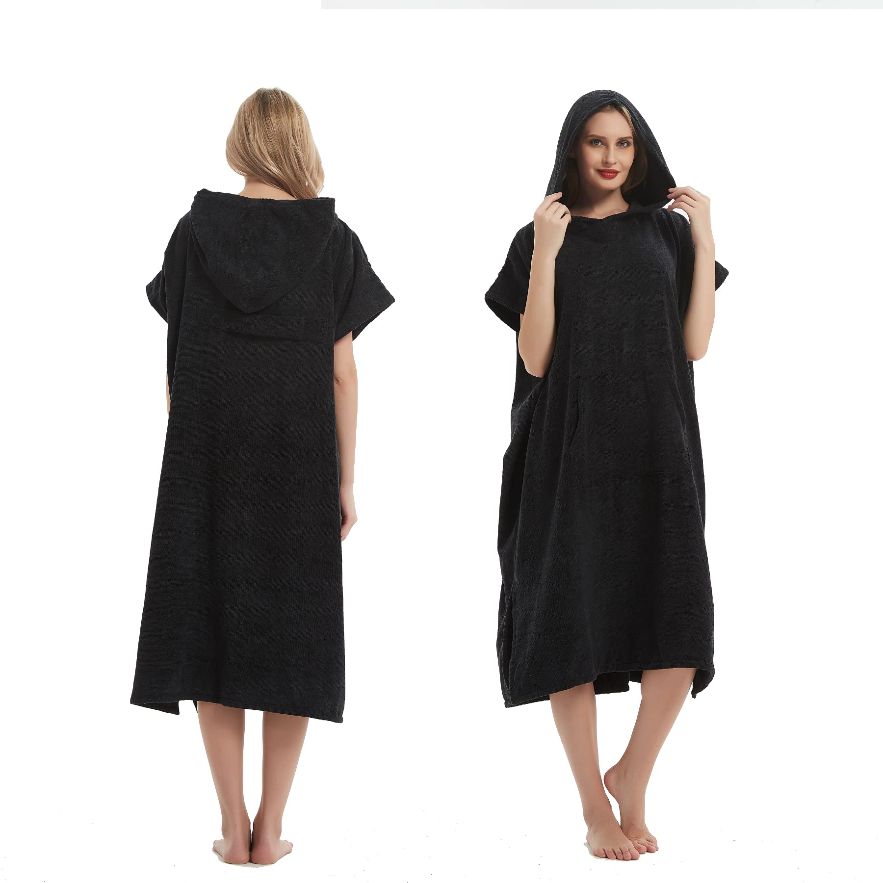 III HHONS Surf Poncho Changing Robe Towel Hoodie with Pocket, Oversized Thick Quick Dry Microfiber Beach Pool Wetsuit Change for Adult Women Men Outdoor Sports