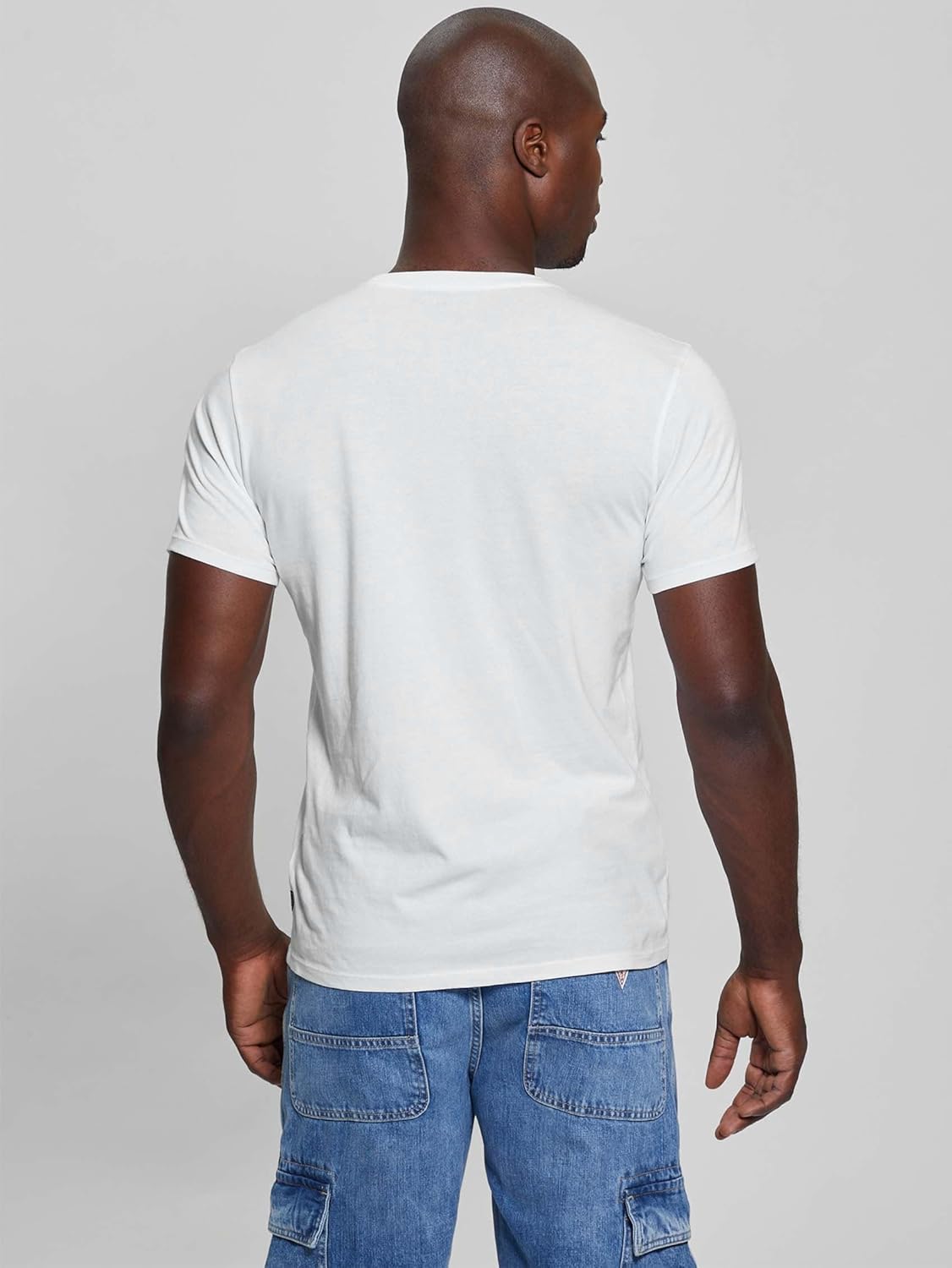 GUESS Mens Short Sleeve Applique Tee - Image 4