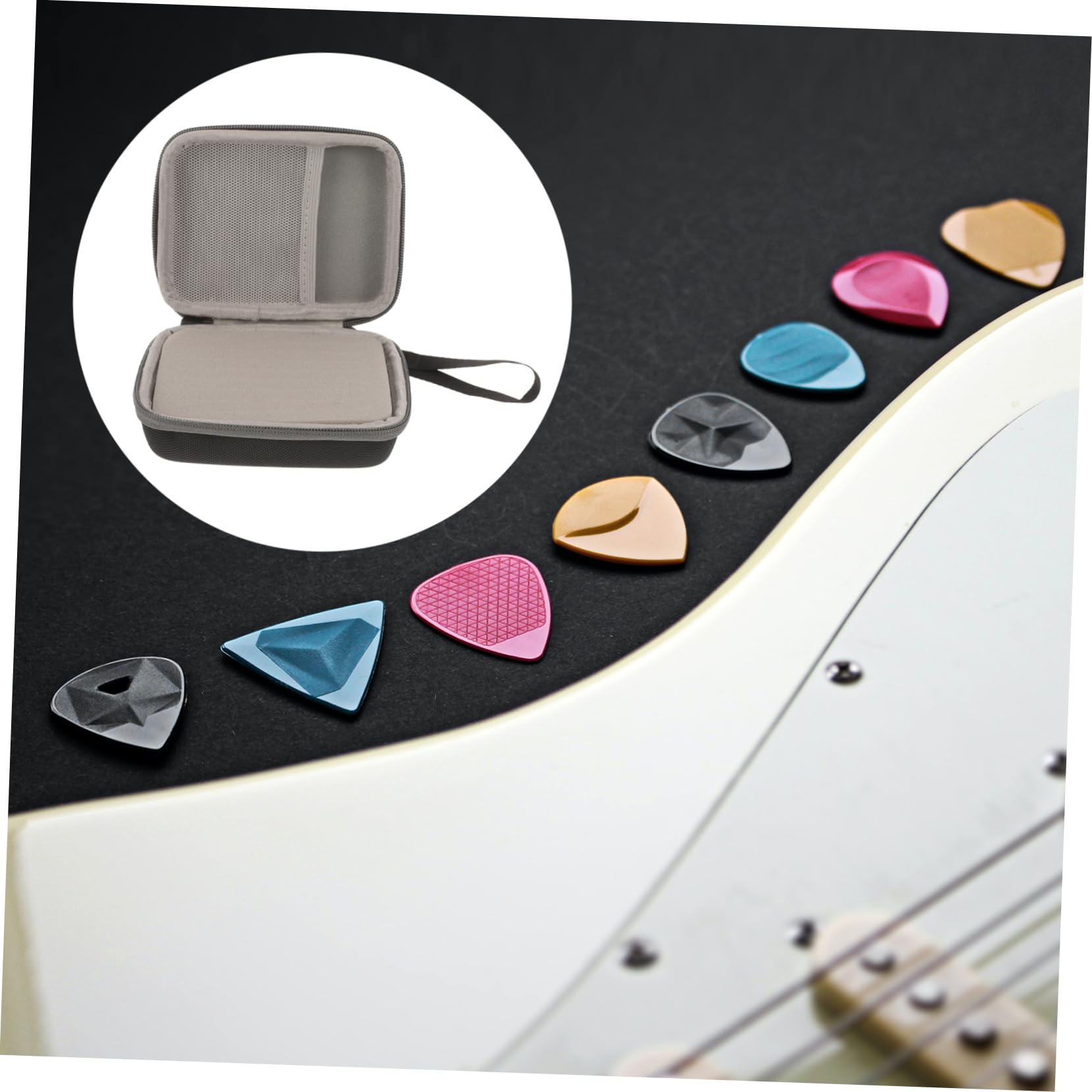 BESTonZON 5szt Torba Do Przechowywania Akcesoriów Gitarowych Kostka Do Gitary Torba Na Kostki Gitary Basowej Pokrowiec Na Gitarę Akustyczną Opcjonalny Podróż Nylon Akcesoria