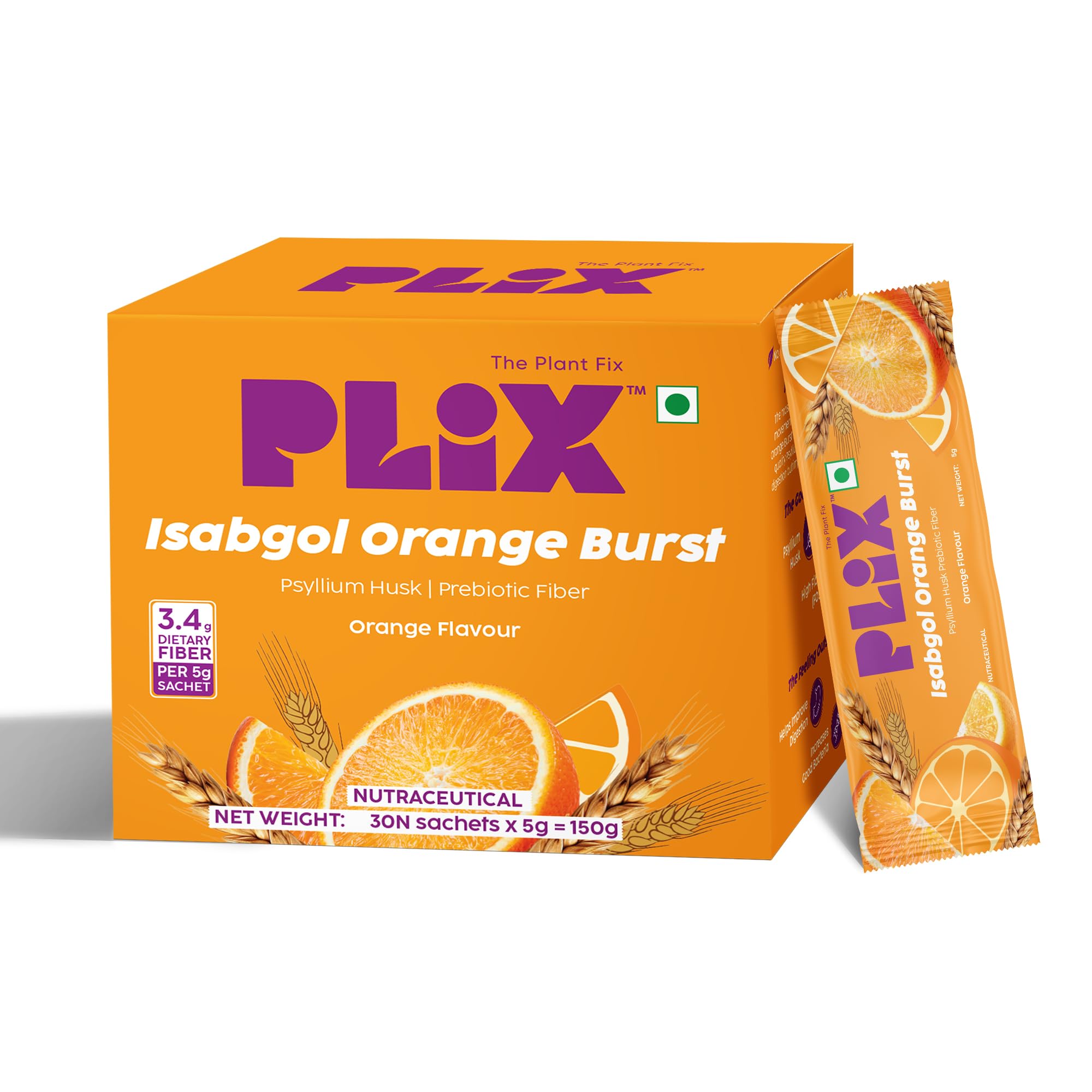 PLIX - THE PLANT FIX Isabgol Orange Burst| Improve Digestive Health And Gut Cleanse| Psyllium Husk Powder| No Added Preservatives OR Sugar| 30 Days Serving (B0CSN5699B) Amazon Price History, Amazon Price Tracker