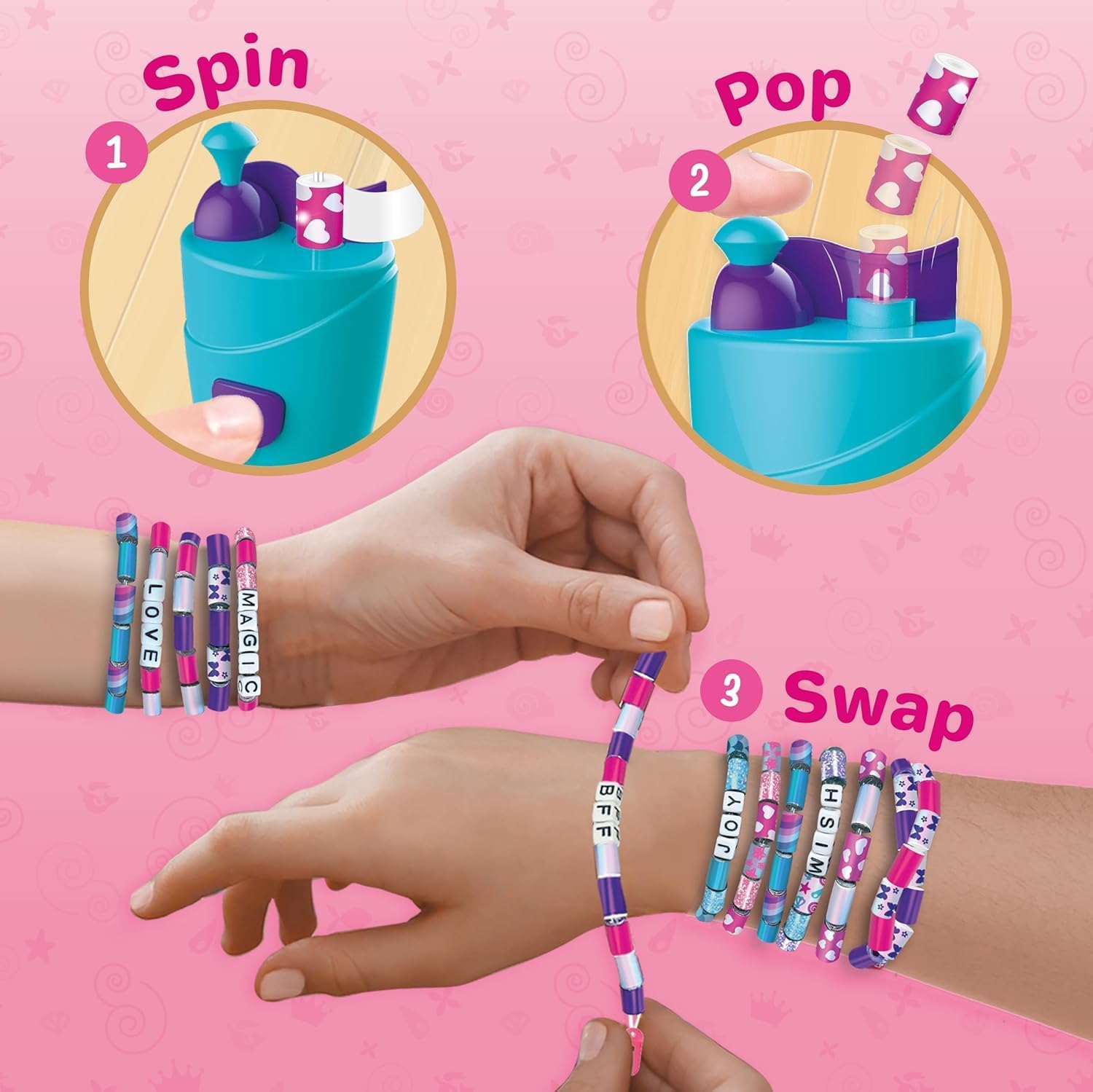 Imagimake Spin n Pop Beads Studio | DIY Electric Jewelry Maker | Create 25+ Accessories | Arts and Crafts for Kids Ages 8-12 | Cool Girls Toys Gifts for 8,9,10,11,12 Years Old