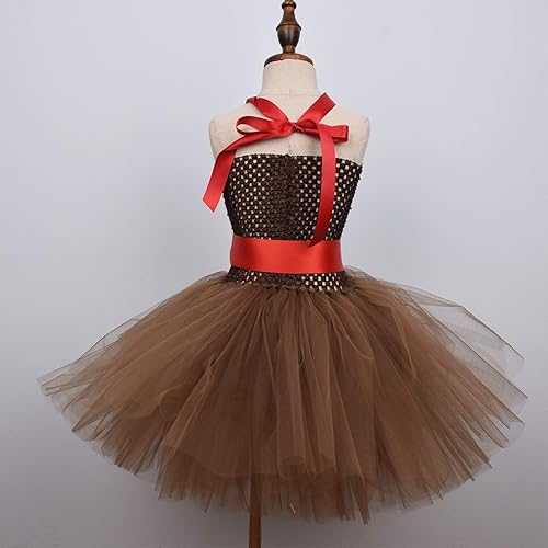 Miniatura 5 de Disfraz de jirafa de leopardo para niñas pequeñas, fiesta de Navidad, fiesta de Navidad, cola de aro para el pelo, disfraz de Halloween