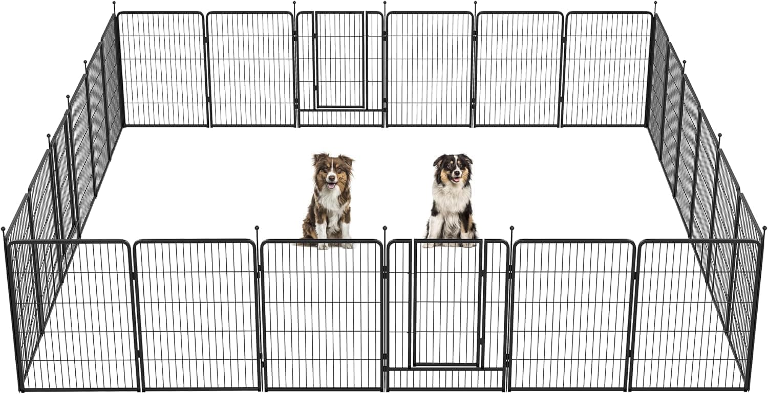 FXW Instant Dog Playpen, RV Camping, Outdoor &amp; Yard, 40" H, 24 Panels