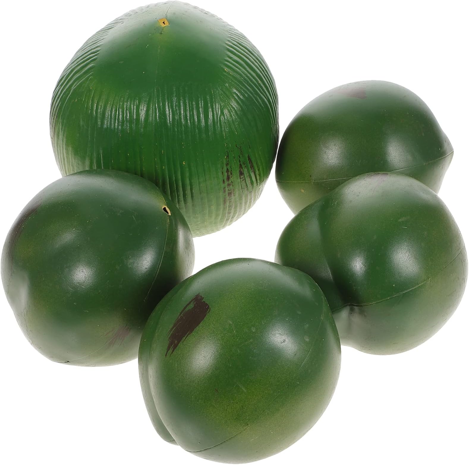 NUOBESTY 5Pcs Artificial Coconuts Simulation Coconut Fake Fruit for Tropical Party Display