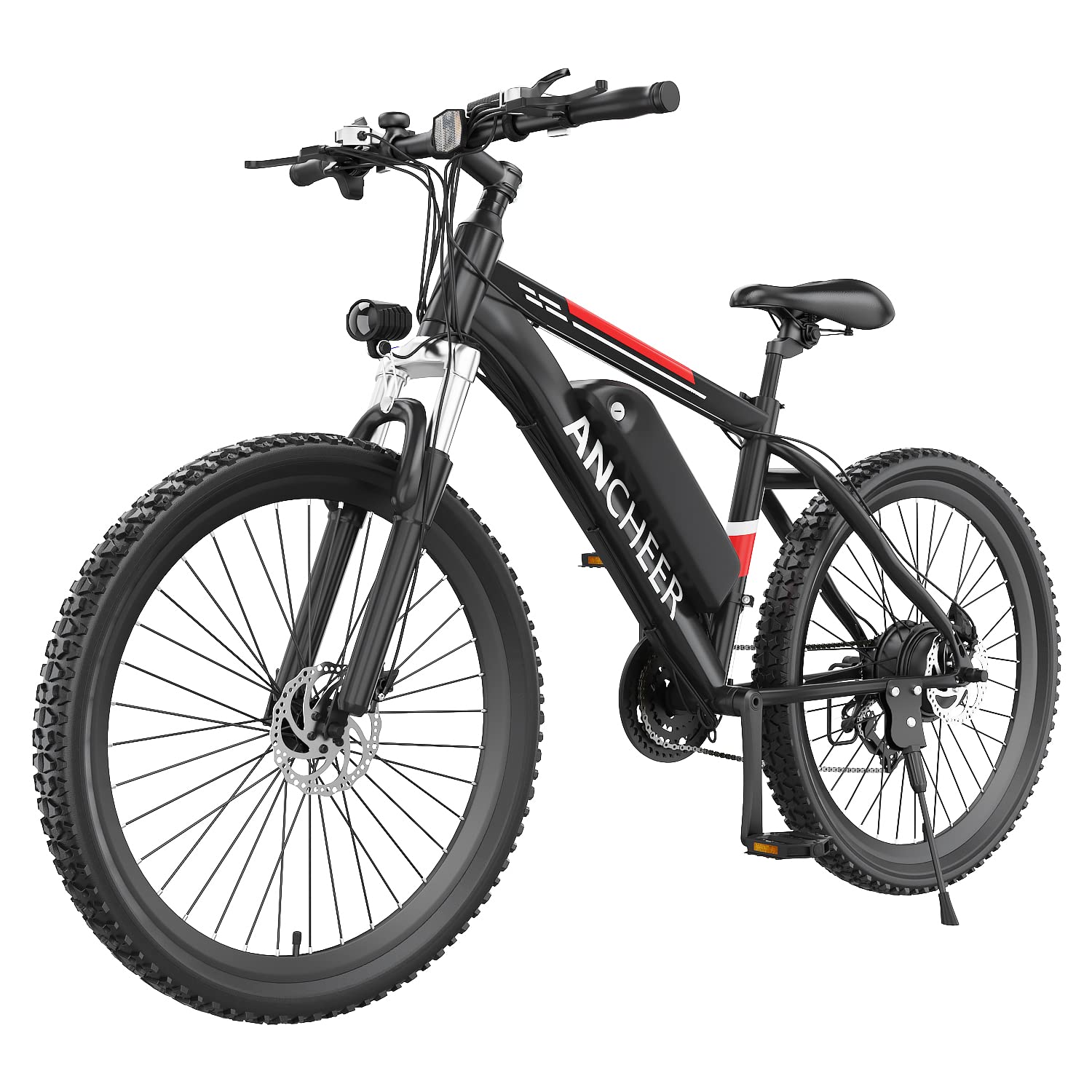ANCHEER 500W 26" Electric Bike for Adults, [Peak 750W], 48V 10.4Ah Battery, Up to 55 Miles, 3H Fast Charge, Electric Mountain Bike, 2.1" eMTB Tire, 21 Speed, 22MPH Adults Electric Bicycle