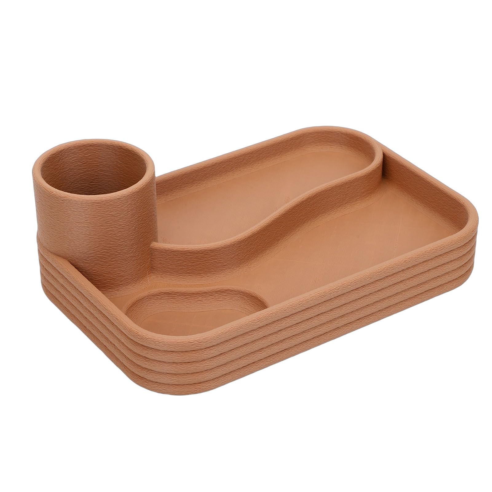 Portapenne da Scrivania, Organizer da Ufficio con Vassoio per Penne | Plastica Resistente Scomparti Trasparenti Design Compatto Ufficio Casa Studio Moderno Elegante Custodia Chiavi USB
