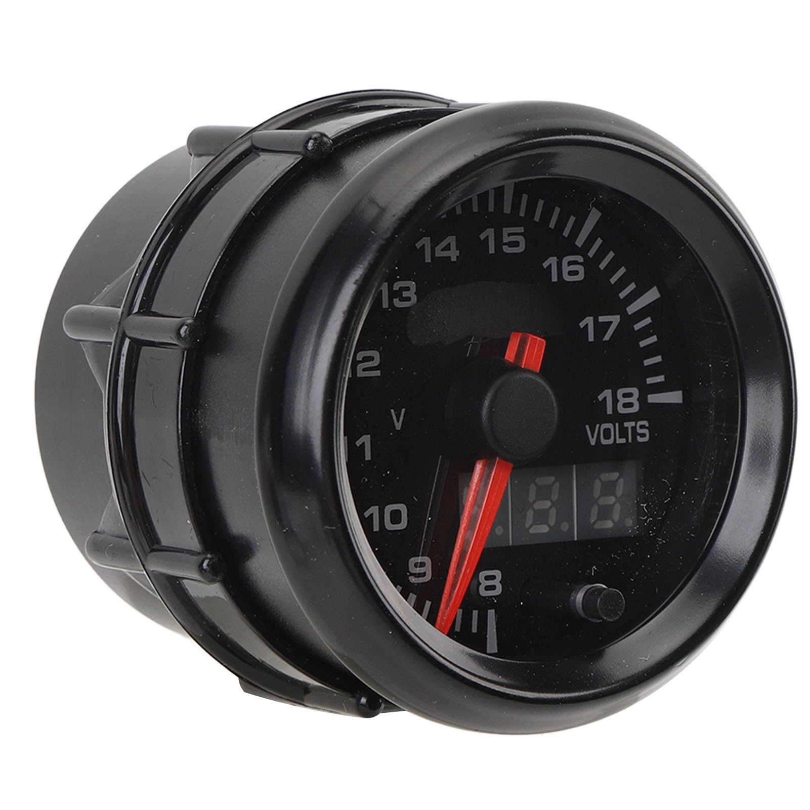 Voltmetro Digitale per Auto 2 Pollici 52 Mm, Misuratore di Tensione per Auto a LED con Materiale ABS per Tutte le Auto DC12V