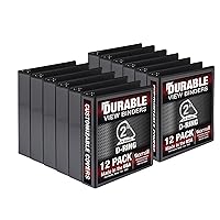 Vista 153 de Samsill Carpeta duradera de 3 anillos de 1 pulgada, fabricada en Estados Unidos, carpeta de anillos en D, cubierta transparente personalizable