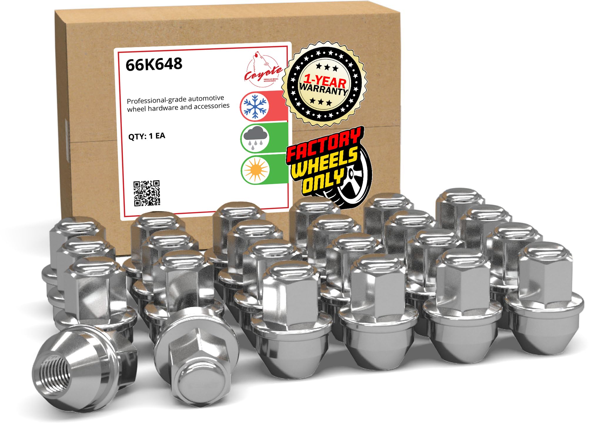 Wheel Accessories Parts 24 Pcs M14x1.5 14x1.5 Thread OEM Style Lug