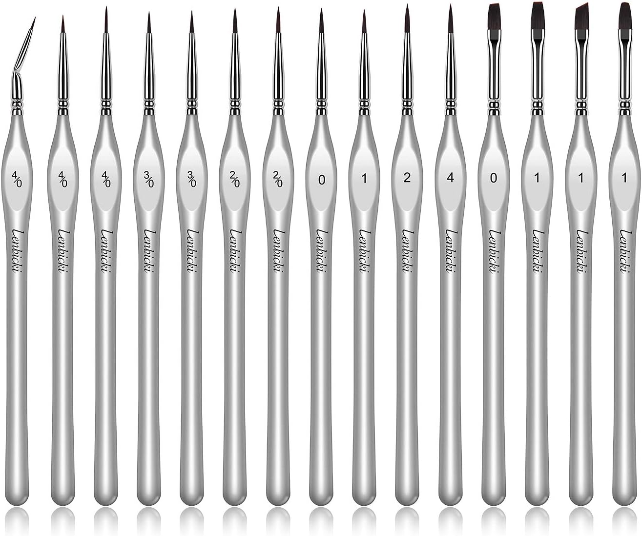 Micro Detail Paint Brush Set, 15pcs Miniature Fine Paint Brushes for Acrylic Painting, Small Paint Brushes for Watercolor, Oil, Face, Nail, Models, Line Drawing