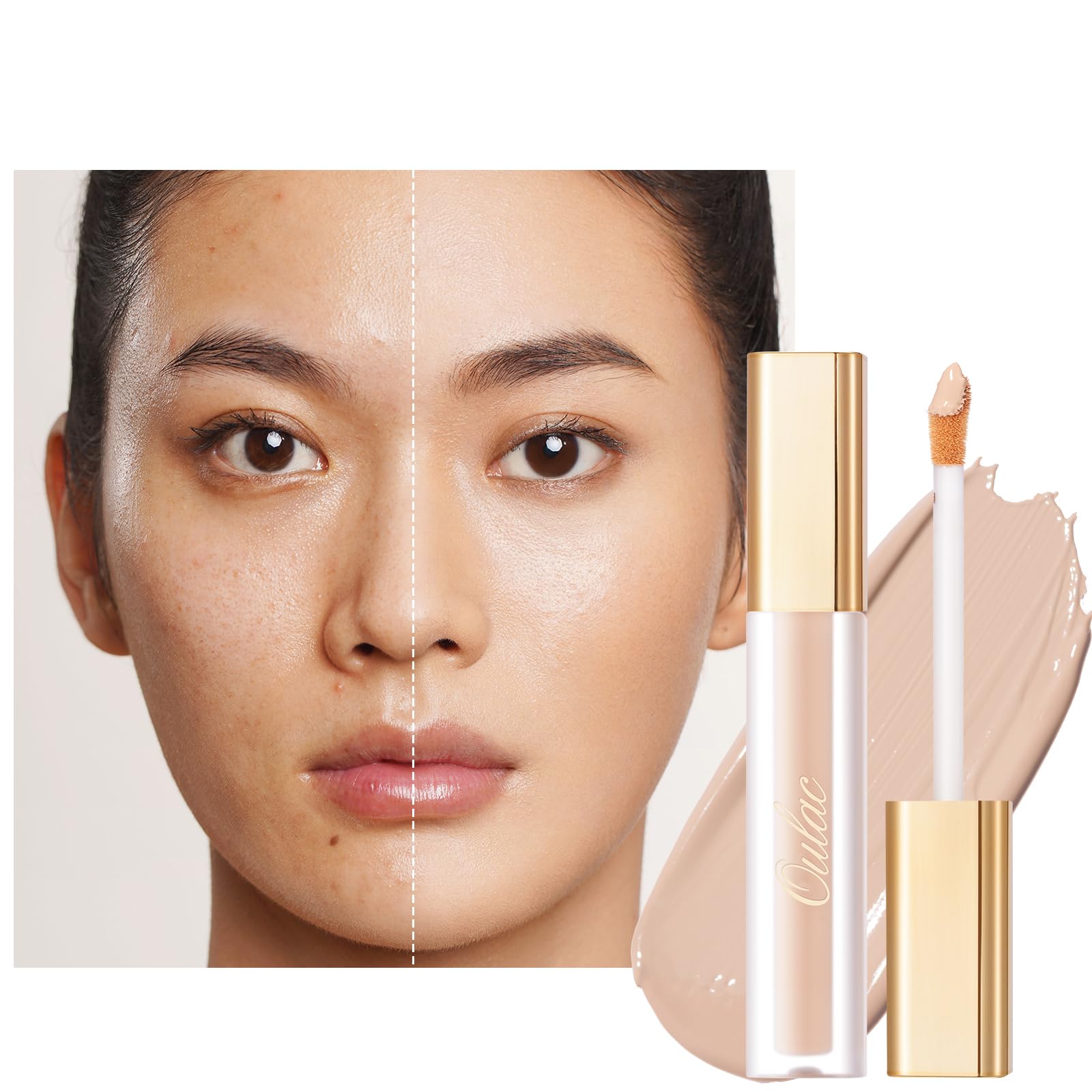 Oulac Concealer Full Coverage, Buff Under Eyes Long Lasting Concealer, Multipurpose Eye Make up, Moisturising & Hydrating Formula, Shade: N2 Buff
