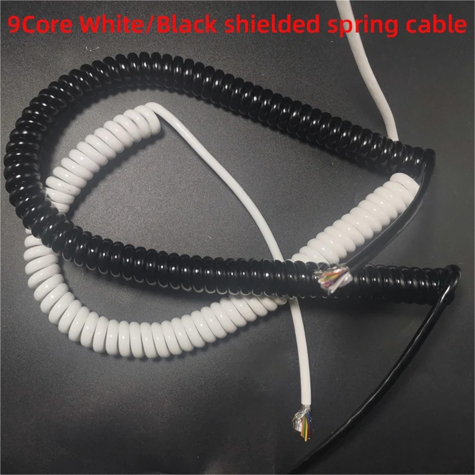 9-rdzeniowy kabel spiralny sprężynowy o średnicy 0,15 m2 - trwały i elastyczny przedłużacz izolowany do użytku przemysłowego i domowego, 1 szt.(Stretch 6Meters)