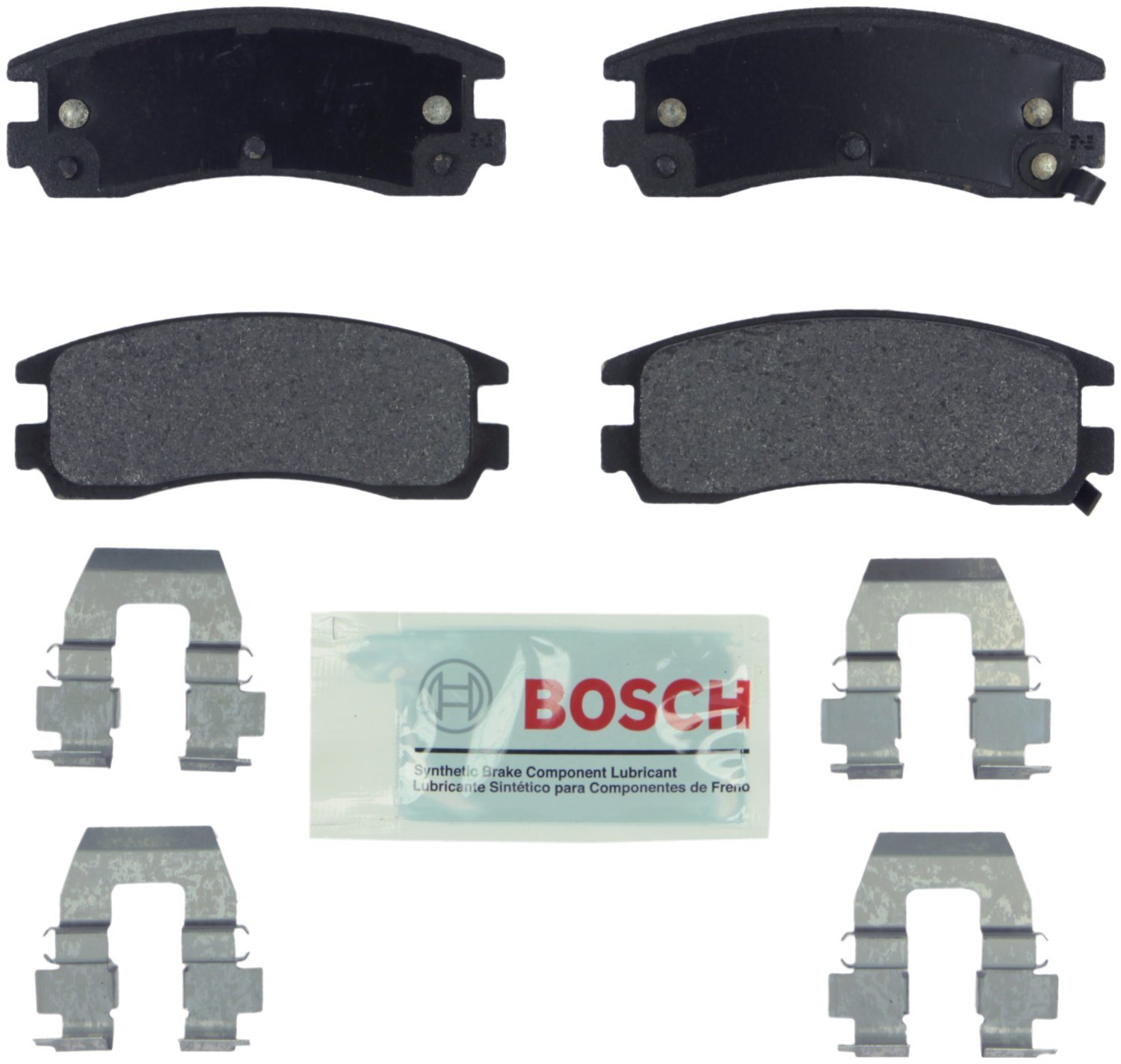 Bosch BE1324H Blue Disc Brake Pad Set with Hardware - FRONT — view 399