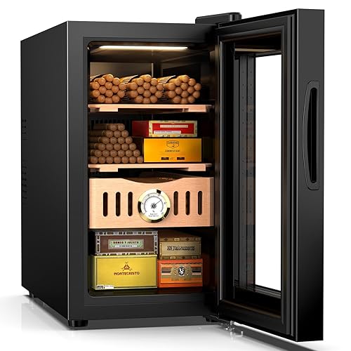 25L Electric Humidor, 200 Counts Cigar Humidor Cabinet with Cooling