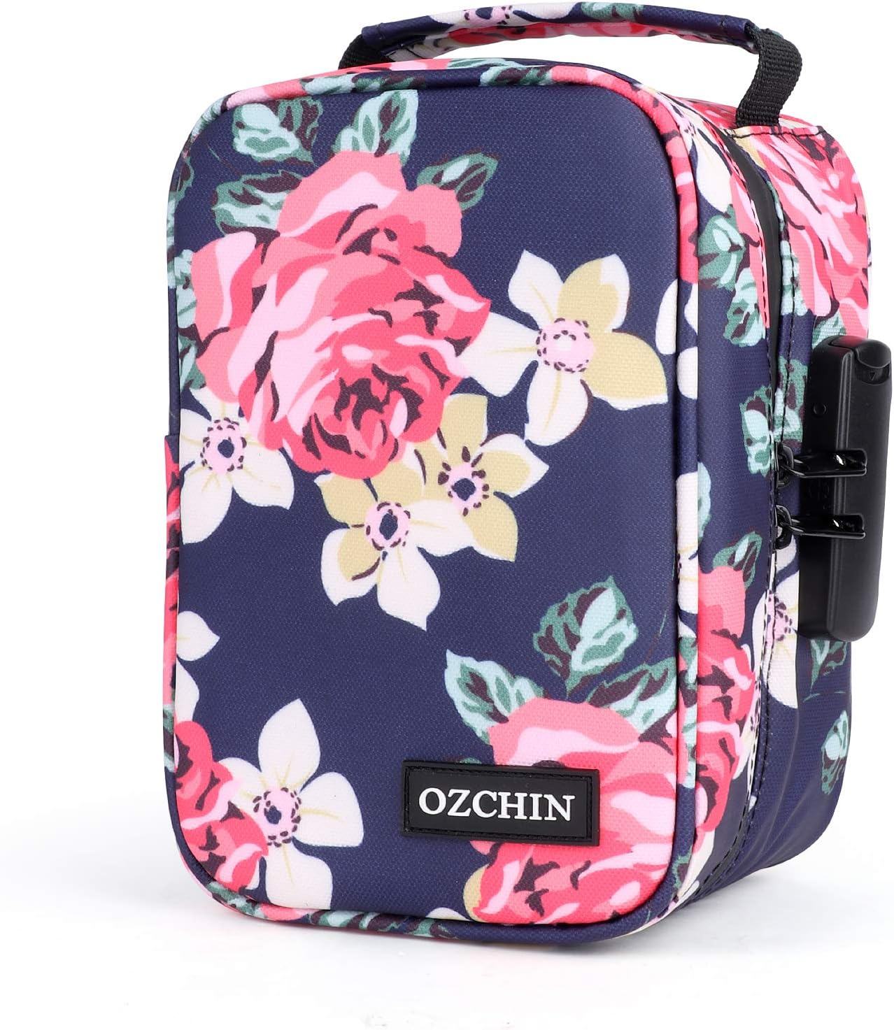 OZCHIN Smell Proof Storage Bag with Combination Lock Lunch Bag File Organizer Case Container Medicine Lock Bag Travel Storage Case Gifts for Women(20 x 13 x 10 cm)
