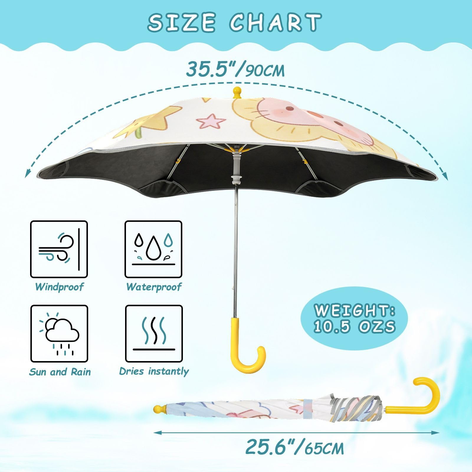 GuoChe Parapluie léger avec cadre antirouille