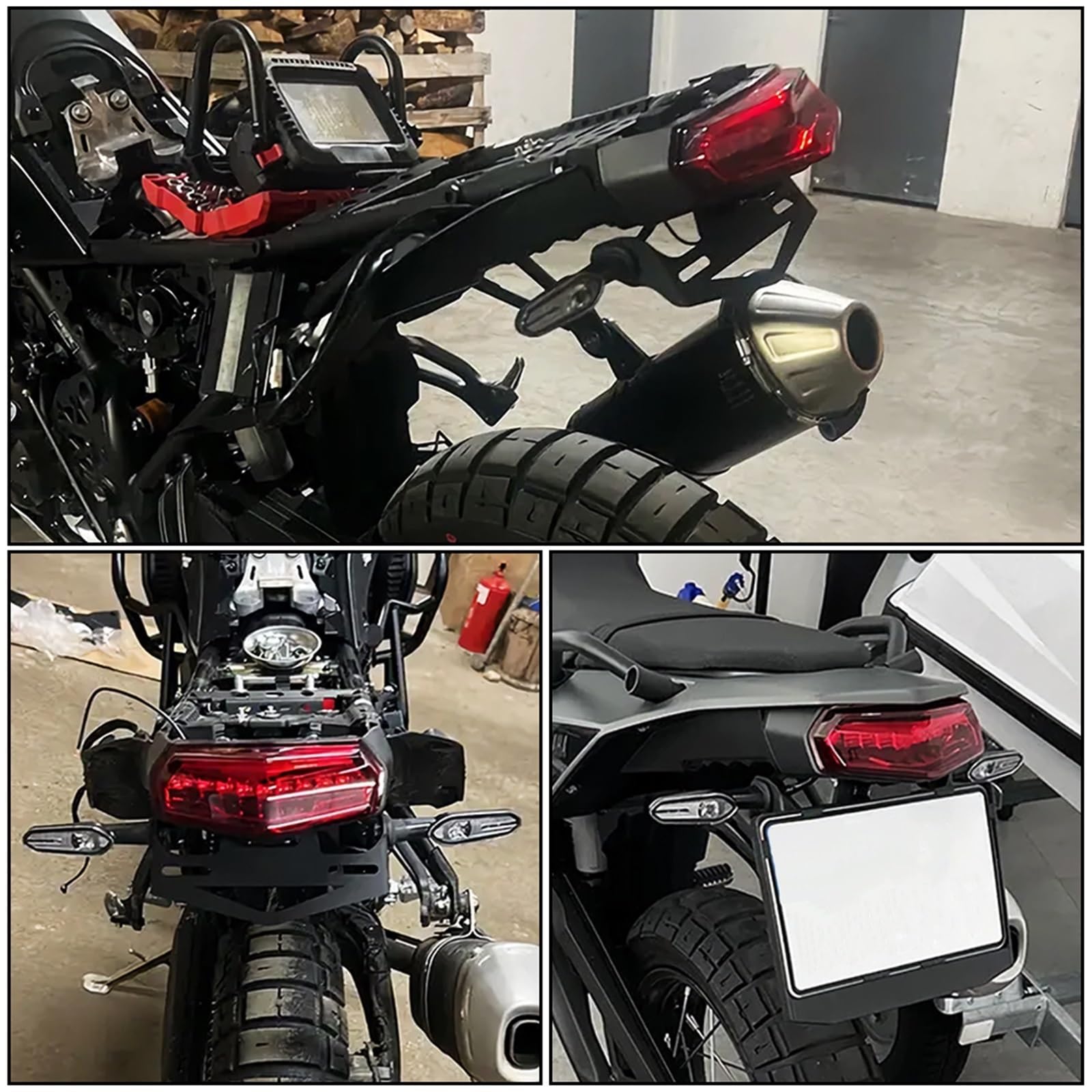 Uchwyt na tablicę rejestracyjną motocykla z kierunkowskazem Uchwyt na tablicę rejestracyjną błotnik pasuje do Yamaha Tenere 700 2019-2025(Bracket Set)