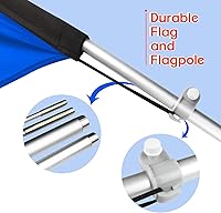 Vista 4 de Bandera de barbería, banderas de barbería con kit de poste, bandera de barbería con poste para empresas, letrero de bandera de plumas de swooper