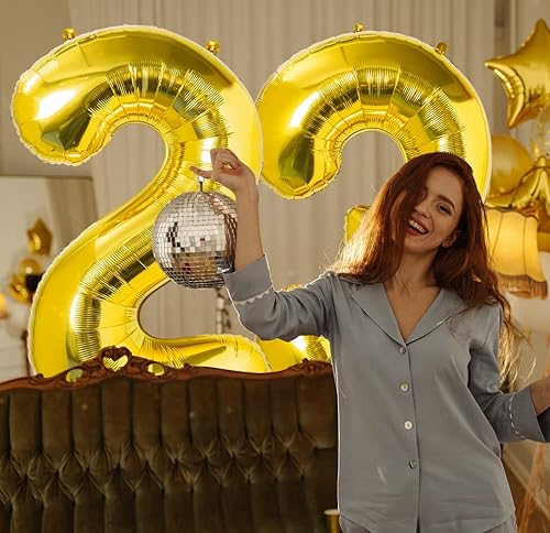 Miniatura 5 de Globo dorado número 65 pulgadas (número 8)