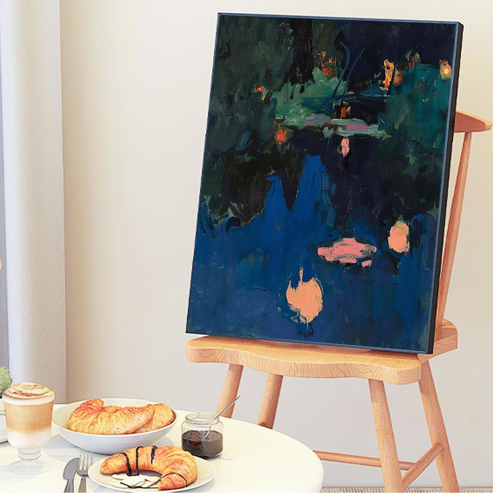 Stagno Dipingere con i Numeri Adulti, Kit di Pittura su Tela per Principianti, Dipingere con i Numeri Graffiti Passatempo per Adulti, Painting by Numbers per Decorazioni Casa Regalo 100x135cm -Em57